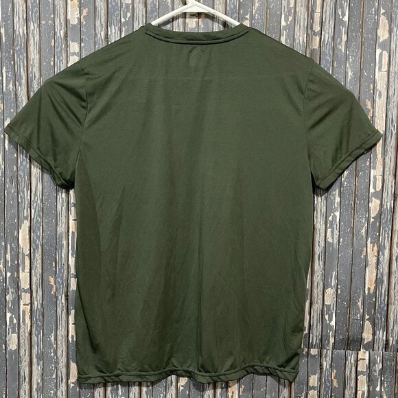 Crivit Activewear Shirt Short Sleeve Lightweight Polyester Green Mens Large - Picture 3 of 4